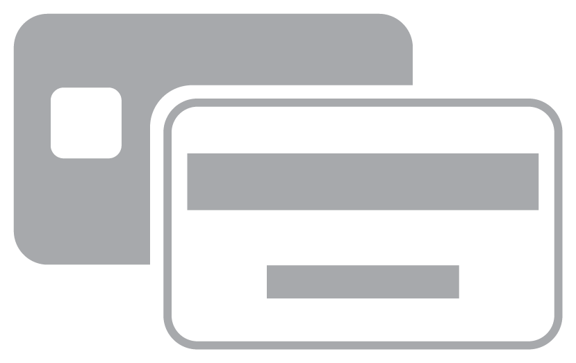 The back and front of a credit card