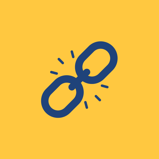 Two chain links connecting