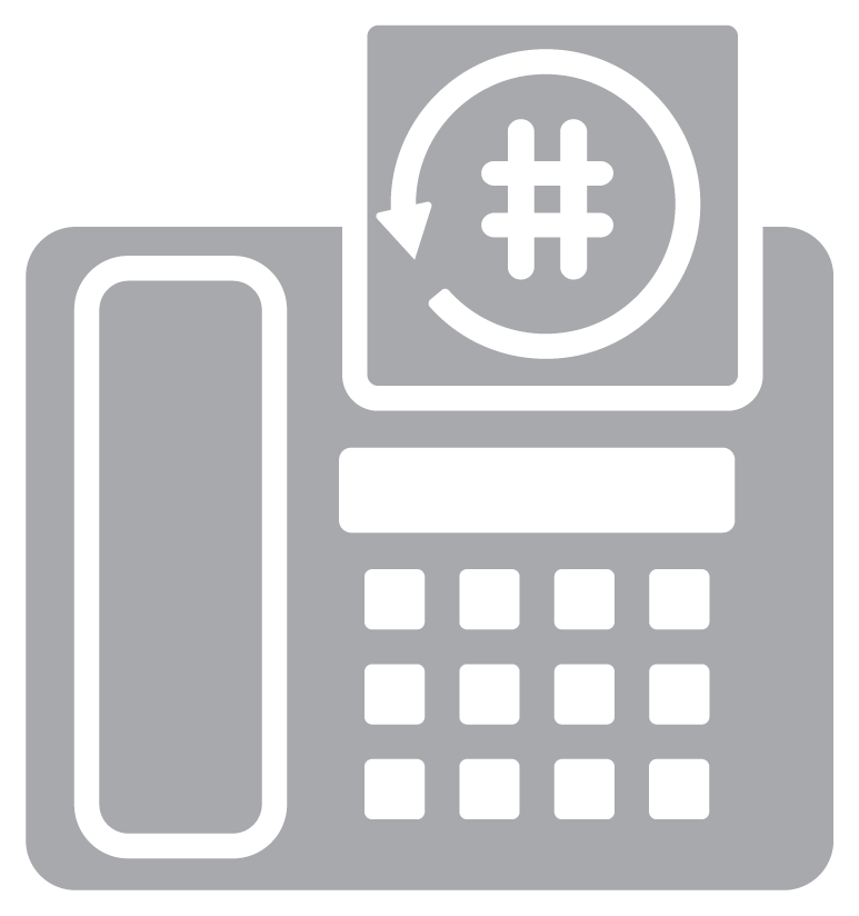 Fax machine with a hash symbol on a printed page