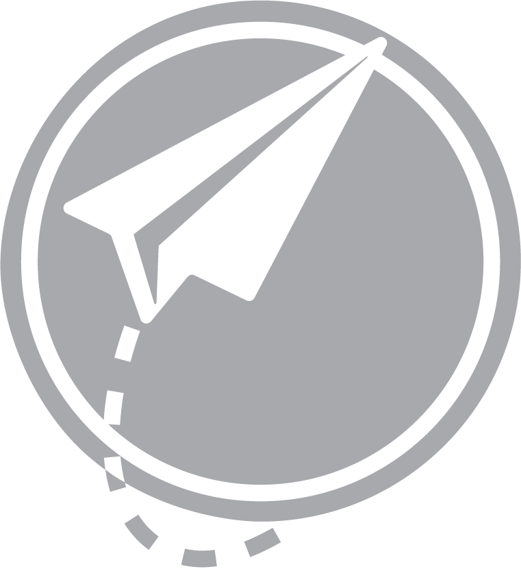 Paper airplane flying around the globe